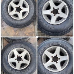 スズキ ジムニー 純正 アルミホイール エンケイ 16×6.5J OFF 25 タイヤ ヨコハマ ジオランダー LT 235/85R16 10PR (SJ30 JA11 JB23 JB64の画像