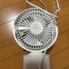 サーキュレーター 卓上扇風機 ファン ミニファン 白 コードレス USB  Type-C充電の画像