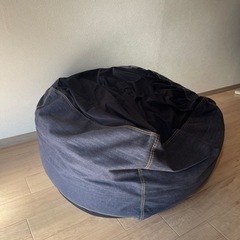 無印体にフィットするソファ　綿デニム　ネイビー　セットの画像