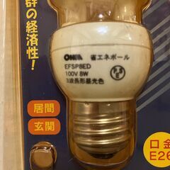 省エネ電球 口金E26の画像