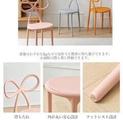 韓国家具　リボンチェア　グレーの画像