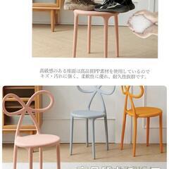 韓国家具　リボンチェア　グレーの画像