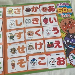 アンパンマン　ひらがなマグネット　チャレンジ　ひらがなの画像