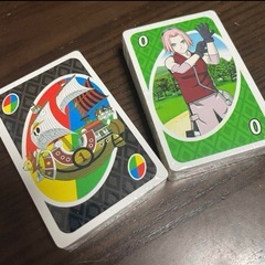 送料込み　UNO アニメキャラクター　悟空 ワンピース 鬼滅の刃　ナルト ドラゴンボールの画像