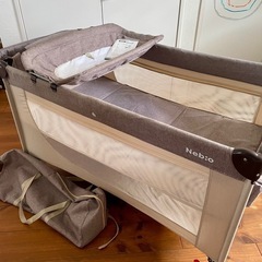 ネビオ ベビーベッド プレイヤード 折りたたみの画像