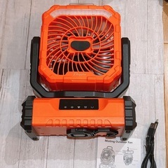 【新品未使用】ミスト機能搭載 キャンプ 扇風機 静音 小型サーキュレーター アウトドア防災の画像