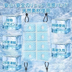 リュック冷感パッド Ninonly 熱中症対策 リュック冷却パッド 暑さ対策 背中冷却パッド リュック用冷感パッド PC-Mマット 接触冷感 背中ひんやり冷感パッド 通勤 通学 大人子供兼用 背部冷却 夏用 汗臭防止 長時間涼感 アウトドア 新学期推荐の画像