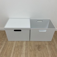 無印良品 ファイルボックススタンダード×2+蓋1つ付きの画像