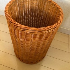 袋が隠せるゴミ箱　木製　美品　の画像