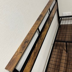 ニトリダブルパイプベッド(バジーナSTN BK/MBR)の画像