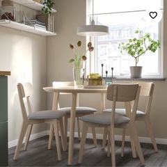 【美品】IKEA円卓ダイニングテーブルの画像