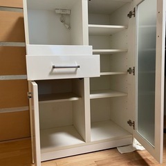キッチン棚　白の画像