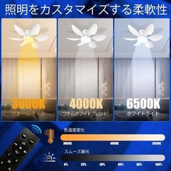 【新品未使用】シーリングファンライト LED ファンライト 扇風機 40W E26 照明器具の画像