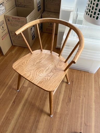 無印良品　オーク材　アームチェア
