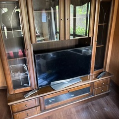応接間で使用してたテレビ置付きの棚になります。値下げします3000円の画像