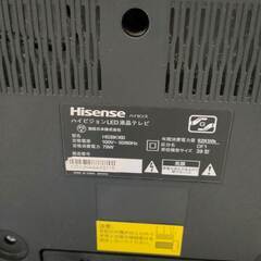 美品　Hisense ハイセンス HS39K160 液晶テレビ 39V型 ブラックの画像