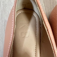 スクエアトゥ フラットシューズ　22.5cm の画像