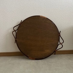 ラタンの丸ミラーの画像