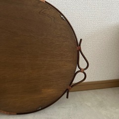 ラタンの丸ミラーの画像