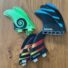 ＊8月末まで【サーフボード 4本セット】AKABA ほか 各種ショートボード + フィン付き（中古）の画像
