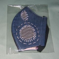 最終値下げ↓　デニム製フェイマスク　フェイスカバー　フェースの画像
