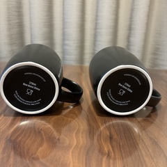 【新品・未使用】Starbucks スターバックス　限定マグカップ　2個セット　370ml　黒　陶器製の画像
