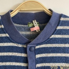 ZIP WORKS ジップワークス【150】キッズサイズ　ボーダーカーディガンの画像