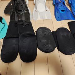 水遊び用　小型フィンとブーツセットの画像