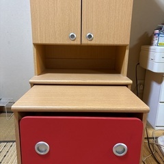 こども収納付き座卓机の画像