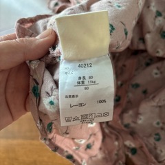 80cm　女児　ワンピース　花柄の画像