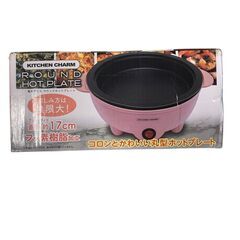 ROUND HOT PLATE　ラウンドホットプレート 未使用　未開封品　ピンクの画像