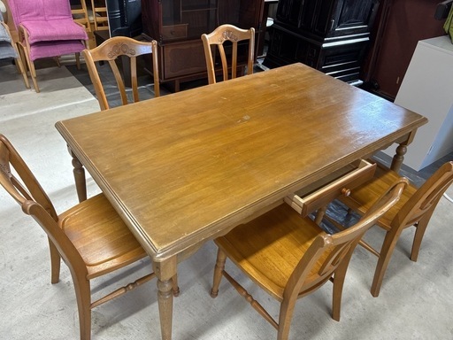 カリモクテーブル・チェアセット