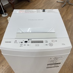 R352 ☀️ TOSHIBA 洗濯機 （洗濯4.5㎏) 19年製 AW-45M7 ⭐ 動作確認済 ⭐ クリーニング済の画像