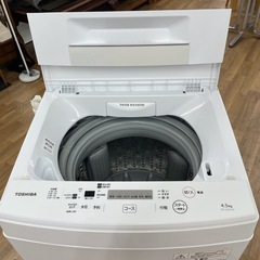 R352 ☀️ TOSHIBA 洗濯機 （洗濯4.5㎏) 19年製 AW-45M7 ⭐ 動作確認済 ⭐ クリーニング済の画像