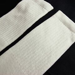 (5882) SkaterSocks ロングソックス 靴下 男女兼用 ソックス スケボー チューブソックス Knee high classic White tube socks (22インチ) SKATE SK8の画像