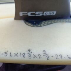 firewire x-wing 5'6ft 18 7/8 2 3/8 27.6L ショートボードの画像