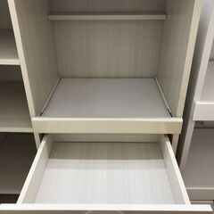 ★リユースのサカイ春日部店★KJ11003  レンジ台 ホワイト H119×W76×D43 クリーニング済みの画像