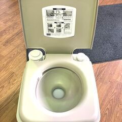 水洗ポータブルトイレ 20L 二層式水洗トイレ 介護/療養/災害/アウトドアの画像