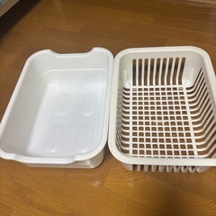 水切りかご＆トレーのセットの画像