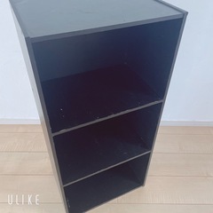 カラーボックス 3段 ブラックの画像