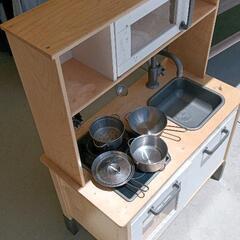 0726-085 ※らくがき、汚れあり　おままごとキッチンセットの画像