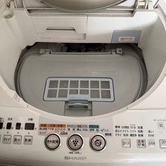 【富良野市】動作良好 洗濯乾燥機 シャープ プラズマクラスター付  Ag+イオンコート ES-TG830 8kgの画像