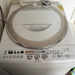【富良野市】動作良好 洗濯乾燥機 シャープ プラズマクラスター付  Ag+イオンコート ES-TG830 8kgの画像