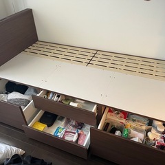 ニトリ シングルチェストベッドの画像