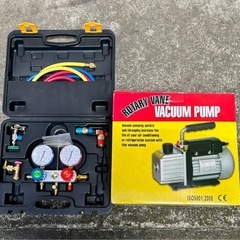 空調工具 電動真空ポンプ　エアコン 真空ポンプ 小型 エアコンガスチャージ の画像