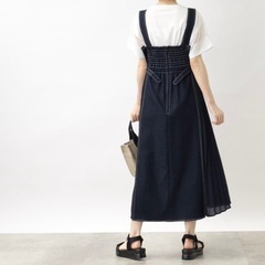 【美品】　grove デニムワンピース　ロングワンピース　Lサイズ　現行品の画像