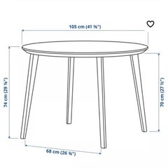 IKEAダイニングテーブル 円卓の画像