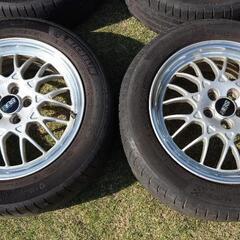 【BBS鍛造！】タイヤホイール4本セット 205/55ZR16 6.5J オフセット55 PCD100 の画像