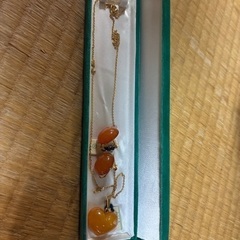 値下げ可能　Beoluna ベオルナ　琥珀　ネックレス&イヤリングの画像