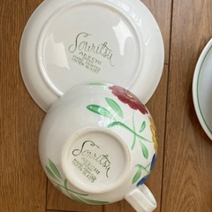 双立製陶 AKECHI JAPAN　スープカップとお皿　5セットの画像